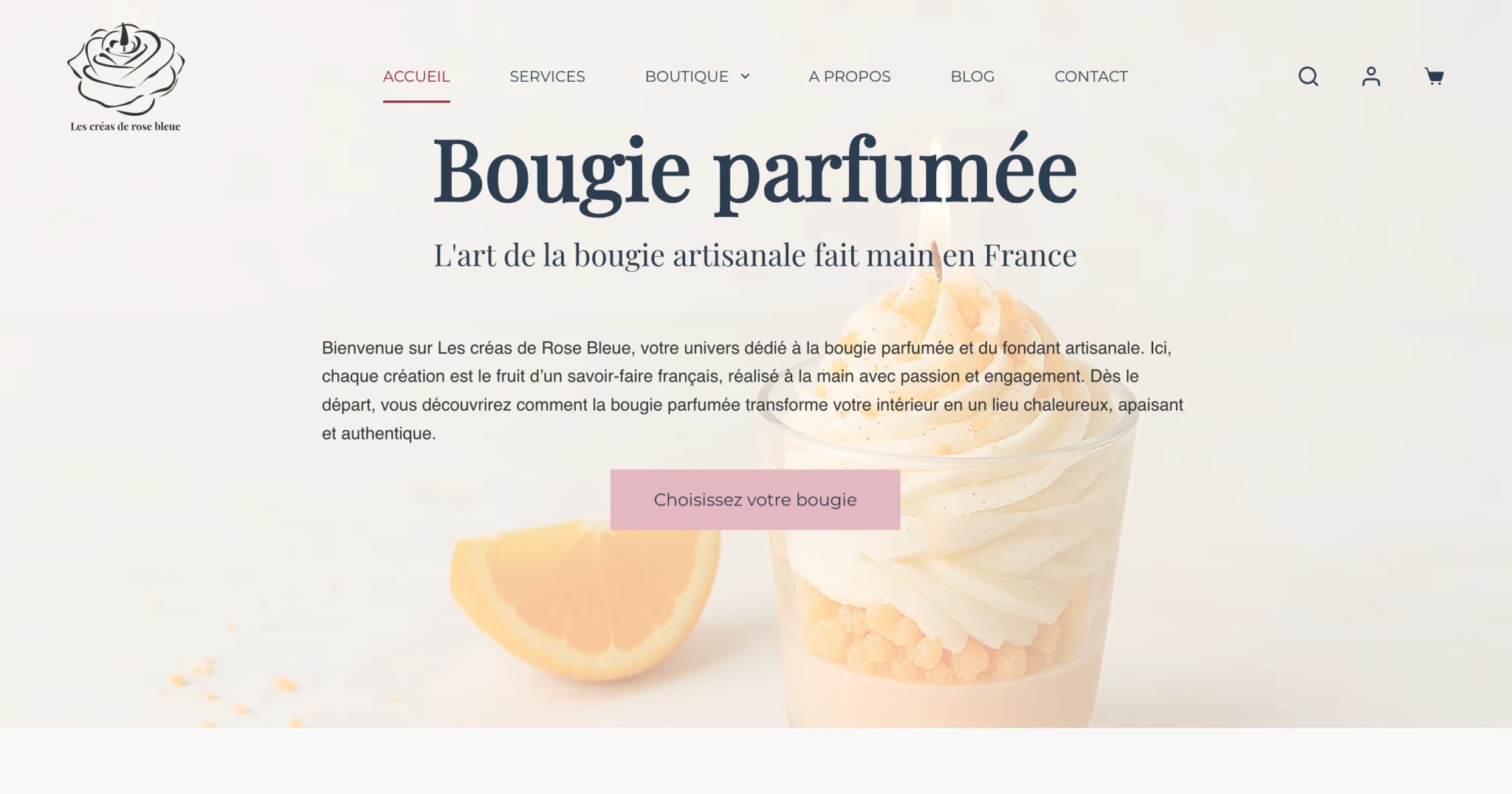 Création d'un site e-commerce pour des bougies bio